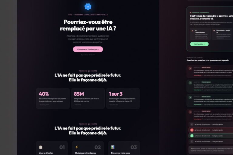 Quizz Manager : Conception UX